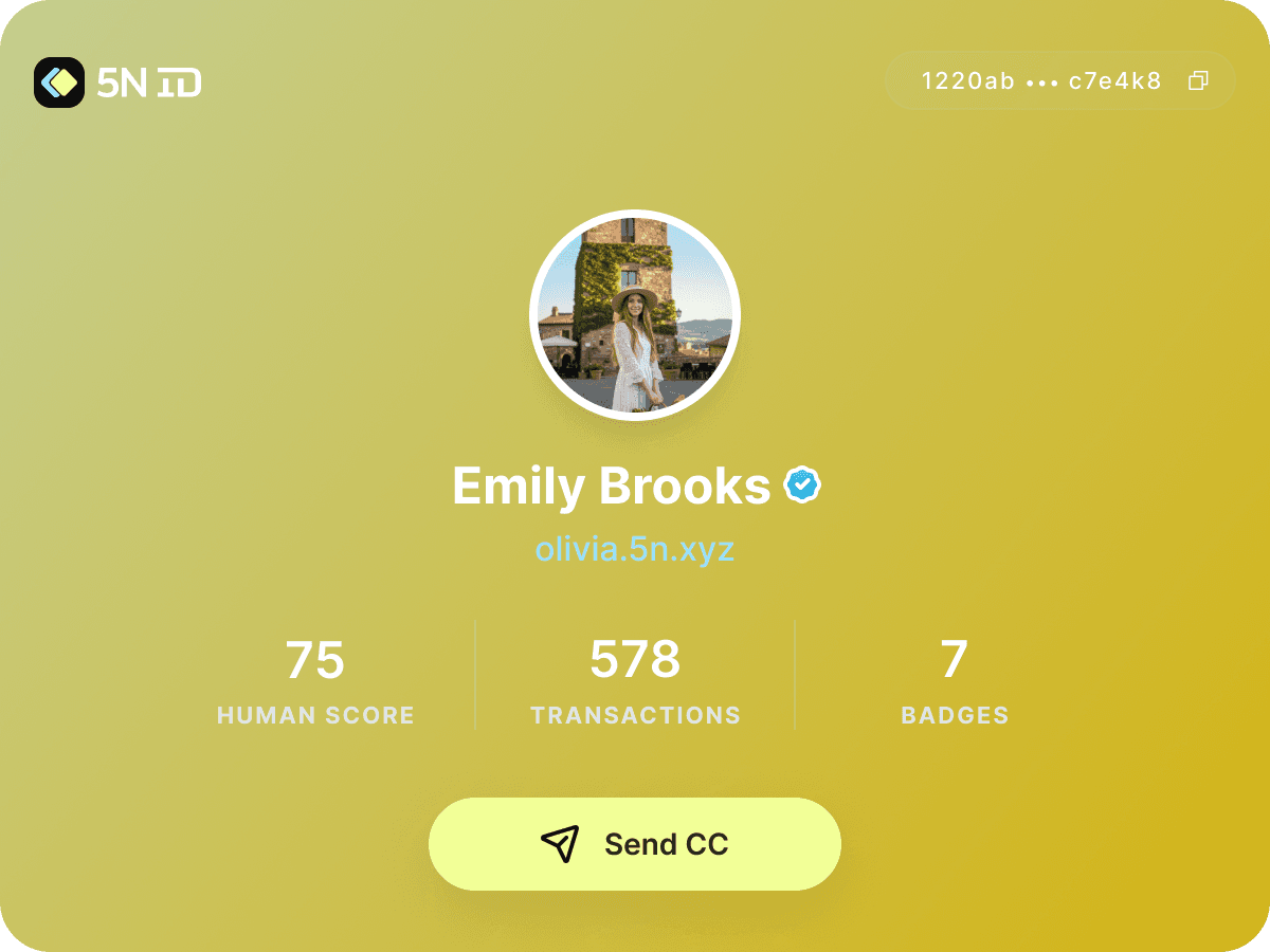 Example 5N ID profile — Emily Brooks